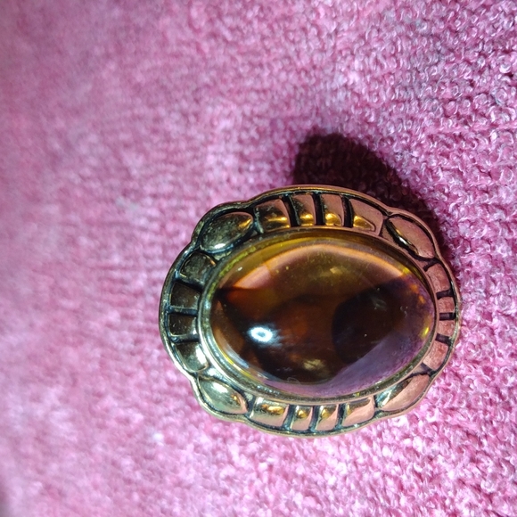 Barse ring, size 7 3/4, the setting is 1". - Picture 1 of 4